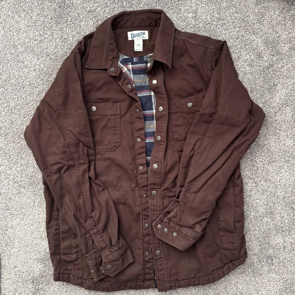 Duluth Men’s L Tall Flannel Lined Jacket - Picture 2 of 4